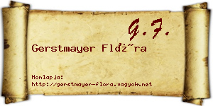 Gerstmayer Flóra névjegykártya